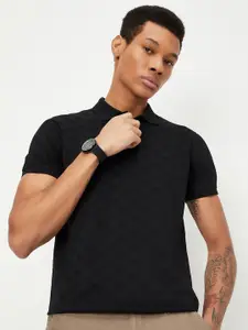 max Men Polo Collar Solid T-shirt