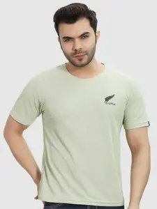 Polo Plus Men Coolmax Embroidered Solid Round Neck T-shirt