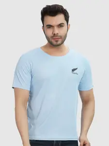 Polo Plus Men Coolmax Embroidered Solid Round Neck T-shirt