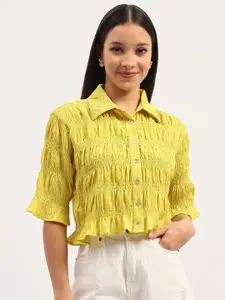 Madame Women Opaque Striped Casual Shirt