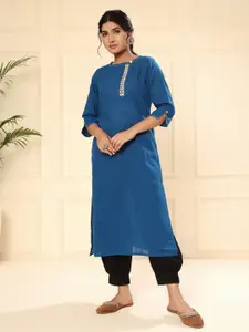ARAVALII Embroidered Cotton Kurta