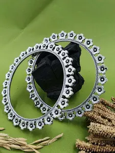 Sangria Set Of 2 Silver-Plated Bangle