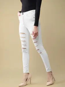 The Roadster Lifestyle Co No Fade Skinny Fit Ripped Stretchable Jeans
