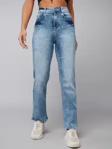 The Roadster Lifestyle Co Light Fade Wide Leg Stretchable Jeans