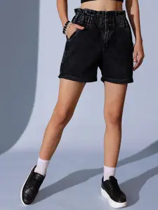 STREET 9 Women High-Rise Denim Denim Shorts