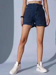 STREET 9 Women High-Rise Denim Shorts
