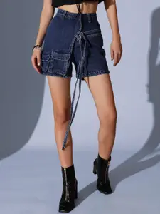 STREET 9 Women High-Rise Denim Denim Shorts