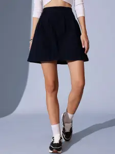 STREET 9 Woven Design A-Line Mini Skirt