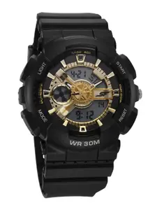 Sonata Men Skeleton Dial & Straps Analogue and Digital Watch 77137PP02