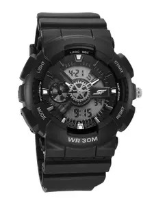 Sonata Men Dial & Straps Analogue and Digital Watch 77137PP04