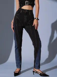 STREET 9 Women Comfort Tapered Fit High-Rise Jeans