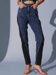 STREET 9 Women Comfort Tapered Fit High-Rise Light Fade Jeans