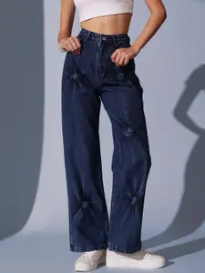 STREET 9 Women Comfort Wide Leg High-Rise Jeans