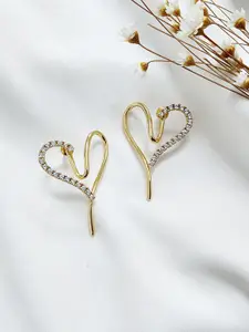 VAGHBHATT Heart Shaped Studs Earrings