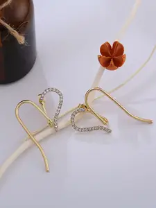 VAGHBHATT Heart Shaped Hoop Earrings