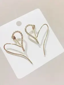 VAGHBHATT Heart Shaped Studs Earrings