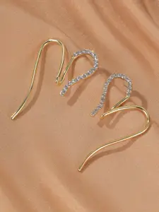 VAGHBHATT Heart Shaped Drop Earrings
