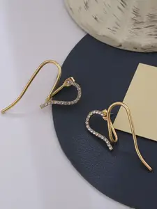 VAGHBHATT Heart Shaped Drop Earrings