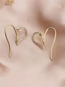 VAGHBHATT Heart Shaped Hoop Earrings