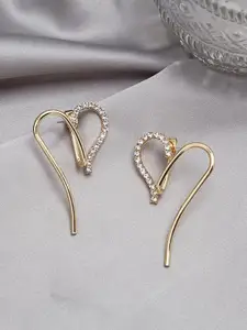 VAGHBHATT Heart Shaped Studs Earrings