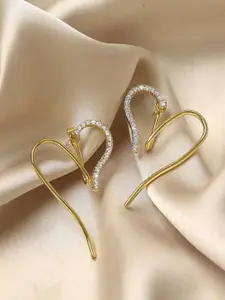 VAGHBHATT Heart Shaped Hoop Earrings