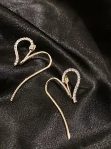 VAGHBHATT Heart Shaped Hoop Earrings