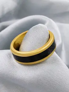 Saizen Gold Plated Stainless Steel Finger Ring