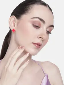 Estele Gold-Pated Floral Studs