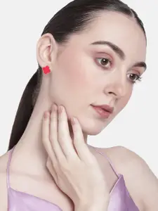 Estele Rose Gold-Pated Floral Studs