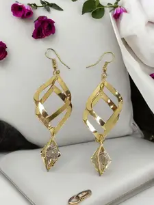 FEMMIBELLA Leaf Shaped Drop Earrings