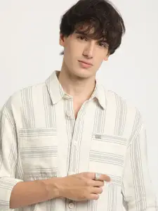 THE BEAR HOUSE Men Multi Stripes Opaque Striped Casual Shirt