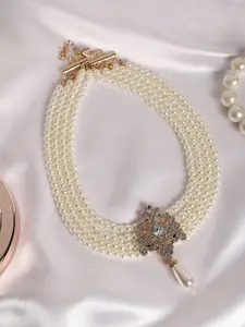 SOHI Gold-Plated Choker Necklace