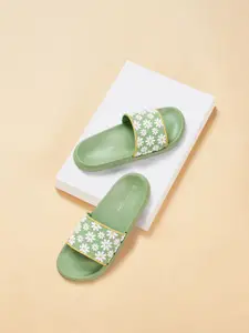 Forever Glam by Pantaloons Printed Open Toe Flats