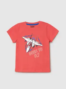 max Boys Graphic Printed Round Neck Cotton T-shirt