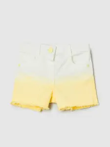 max Girls Regular Fit Mid Rise Cotton Ombre Regular Shorts