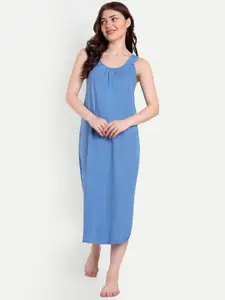 BLAZON Women Sleeveless Pure Cotton Nighty Slip