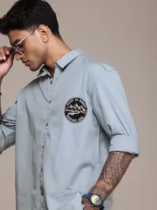 The Roadster Life Co. Drop-Shoulder Relaxed Fit Pure Cotton Casual Shirt