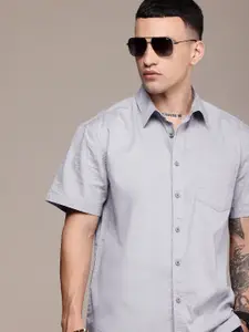 The Roadster Life Co. Drop-Shoulder Relaxed Fit Pure Cotton Casual Shirt