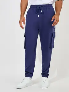 Styli Men Placement Graphic Print Oversized Cargo Joggers