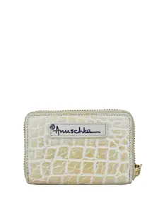 Anuschka Women Abstract Leather Zip Around Wallet