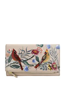 Anuschka Graphic Printed Leather Three Fold Wallet