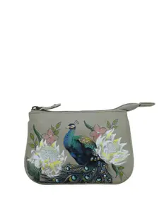 Anuschka Floral Printed Leather Zip Around Wallet