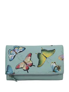 Anuschka Graphic Printed Leather Three Fold Wallet