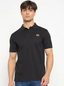 Duke Men Solid Polo Collar T-shirt