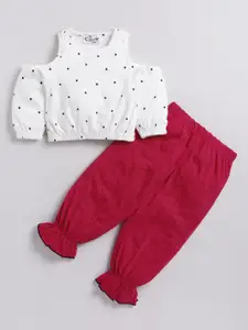 M'andy Girls Printed Top With Trousers