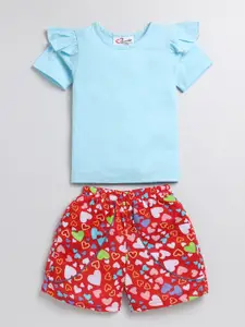 M'andy Girls Top With Shorts