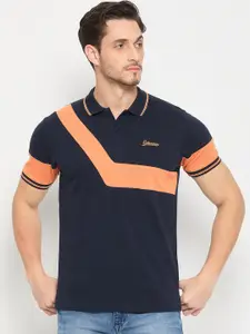 Duke Men Colourblocked Polo Collar T-shirt