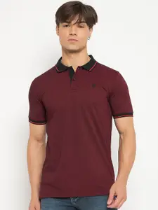 Duke Men Solid Polo Collar T-shirt