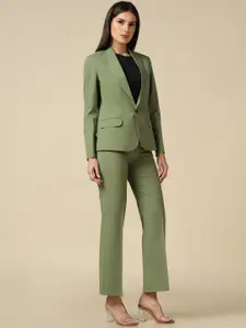 TAHVO Single-Breasted Notched Lapel Collar Formal Blazer