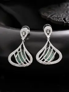 Silvermerc Designs  American Dimond Drop Earrings